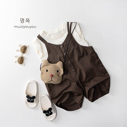 サロペットパンツ・サスペンダーパンツ ダブルショルダーサマールーズサロペットオーバーオール【mh0010469】