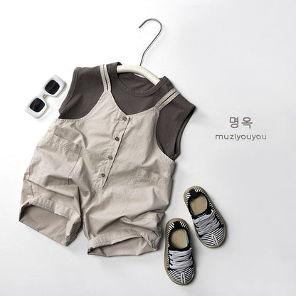 サロペットパンツ・サスペンダーパンツ ダブルショルダーサマールーズサロペットオーバーオール【mh0010469】