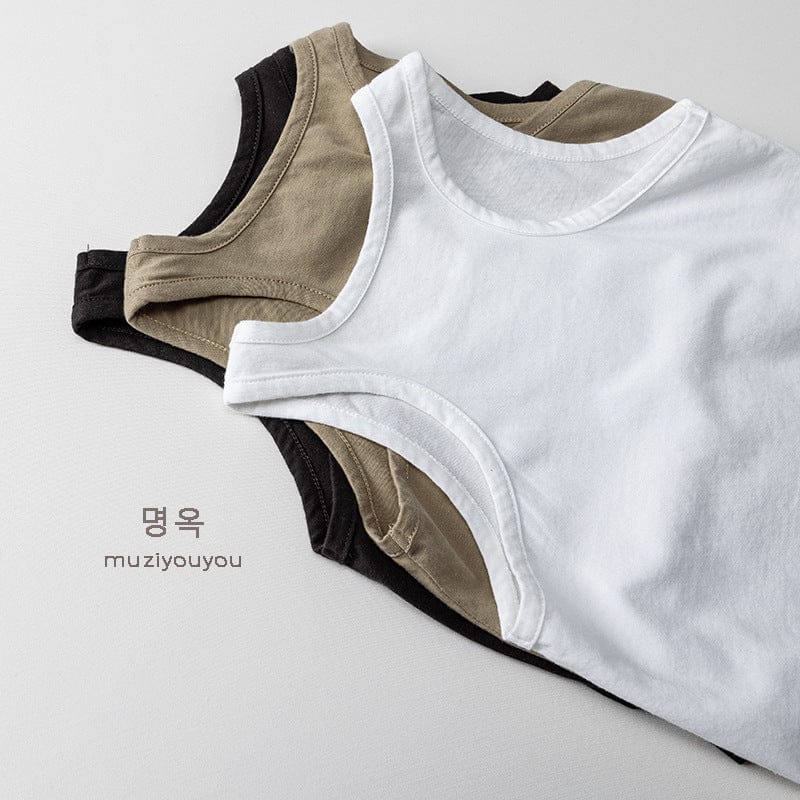 タンクトップ・キャミソール・ノースリーブトップス レターロゴワンポイントタンクトップ【mh0010471】