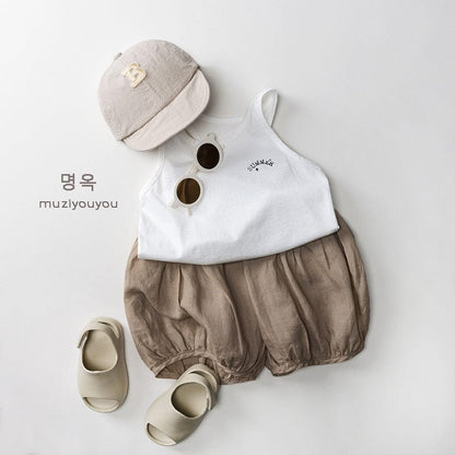 タンクトップ・キャミソール・ノースリーブトップス レターロゴワンポイントタンクトップ【mh0010471】