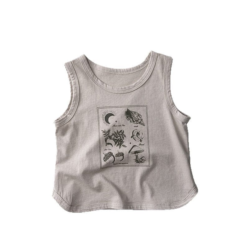 タンクトップ・キャミソール・ノースリーブトップス 植物プリント柄タンクトップ【mh0010473】