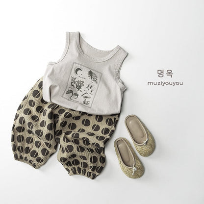 タンクトップ・キャミソール・ノースリーブトップス 植物プリント柄タンクトップ【mh0010473】