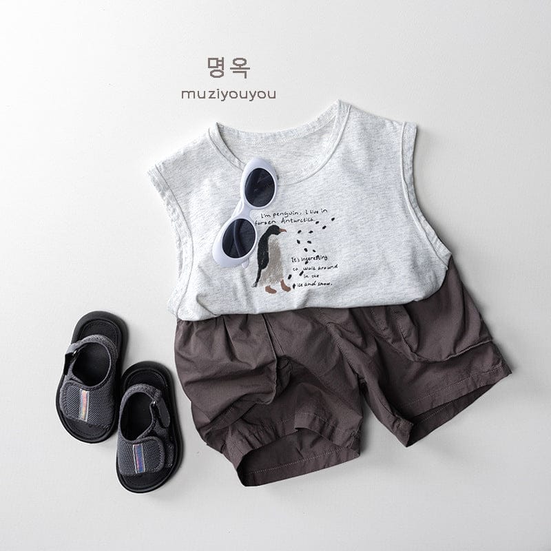 タンクトップ・キャミソール・ノースリーブトップス ペンギンプリント柄タンクトップ【mh0010474】