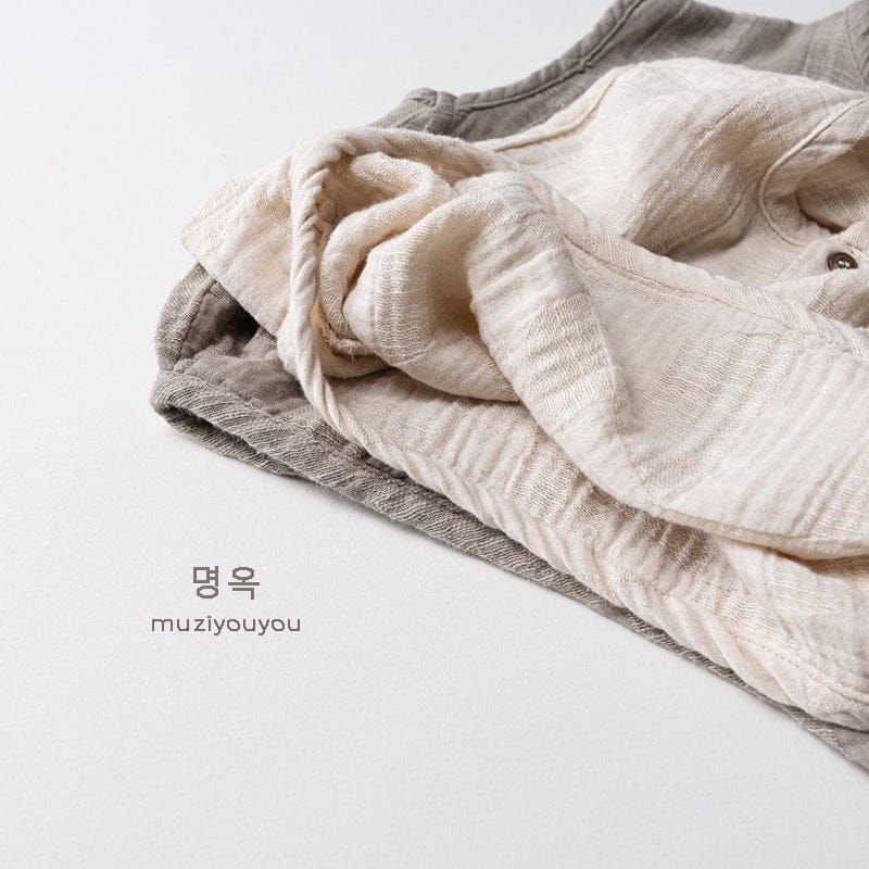 タンクトップ・キャミソール・ノースリーブトップス シンプルナチュラルノースリーブシャツ【mh0010475】