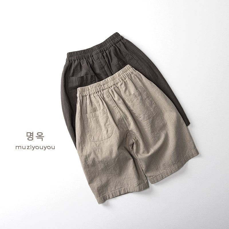 ロングパンツ・スウェットパンツ アルファベットプリントルーズハーフパンツ【mh0010476】