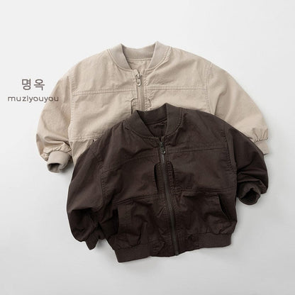 ショートコート・ジャケット・ジャンパー シンプルミリタリーブルゾンジャケット【mh0010863】