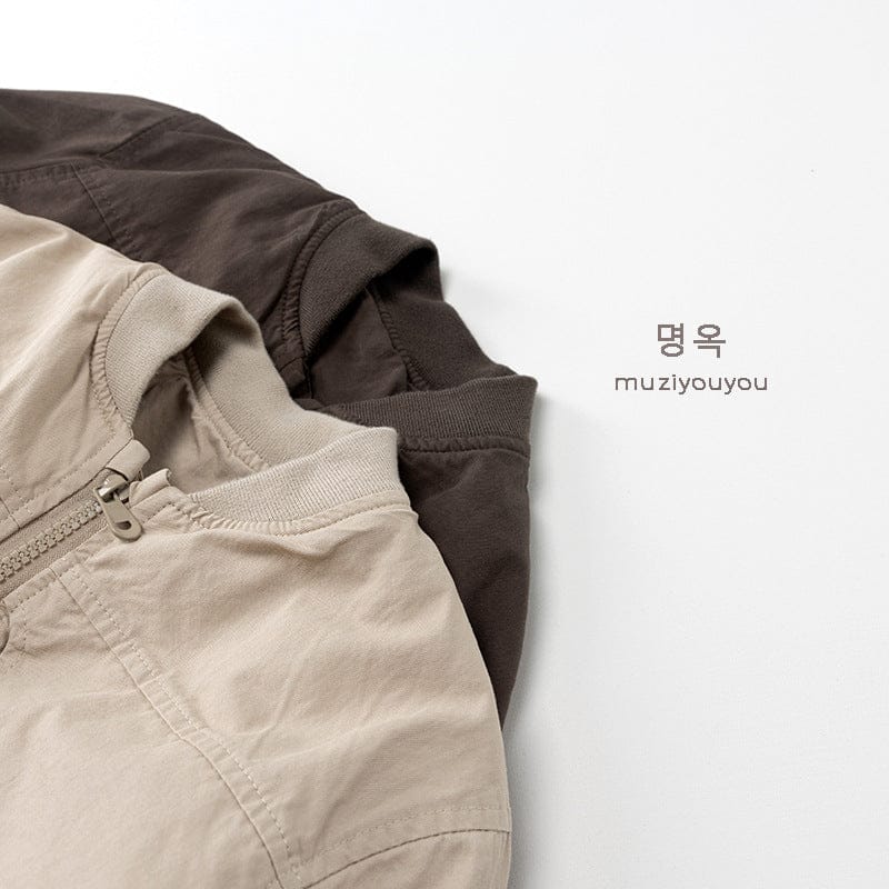 ショートコート・ジャケット・ジャンパー シンプルミリタリーブルゾンジャケット【mh0010863】