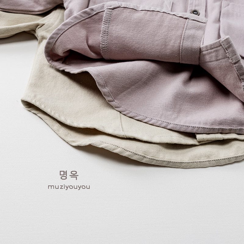 長袖シャツ・ブラウス ビッグポケット長袖コットンシャツ【mh0010869】