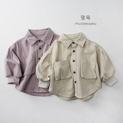 長袖シャツ・ブラウス ビッグポケット長袖コットンシャツ【mh0010869】