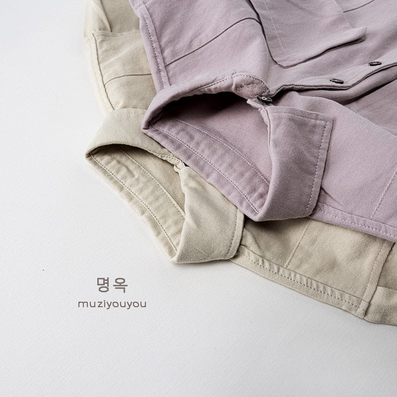 長袖シャツ・ブラウス ビッグポケット長袖コットンシャツ【mh0010869】