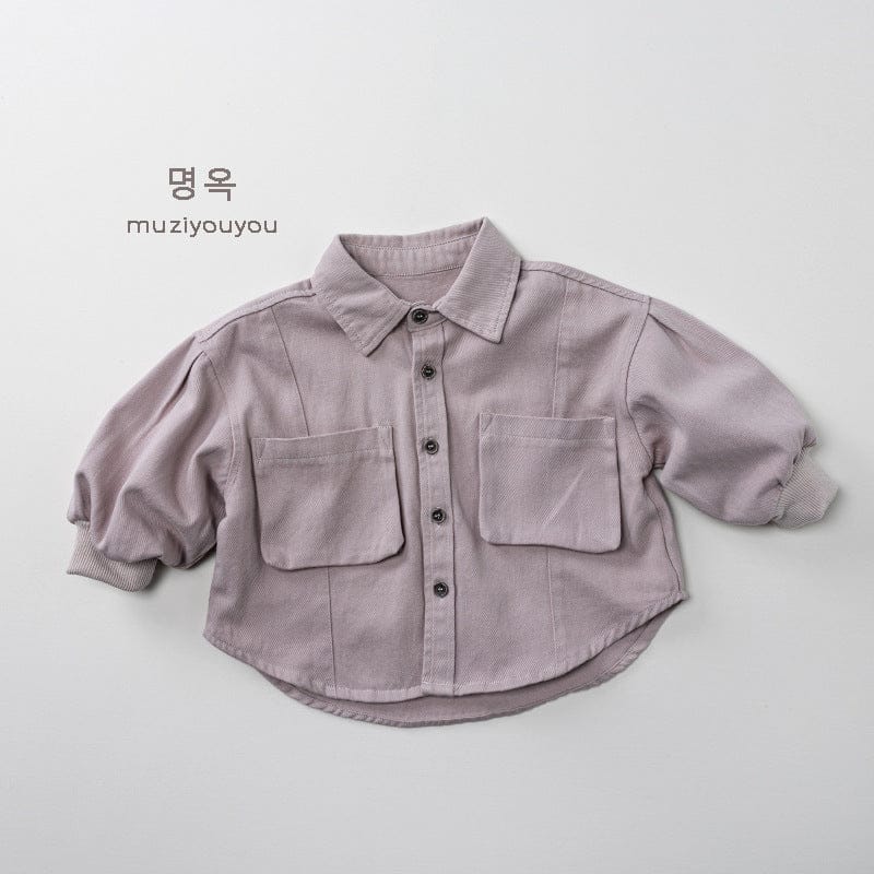 長袖シャツ・ブラウス ビッグポケット長袖コットンシャツ【mh0010869】