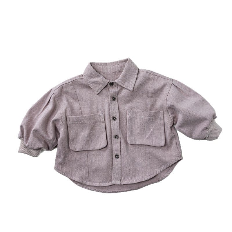 長袖シャツ・ブラウス ビッグポケット長袖コットンシャツ【mh0010869】