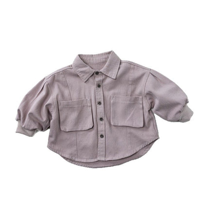 長袖シャツ・ブラウス ビッグポケット長袖コットンシャツ【mh0010869】