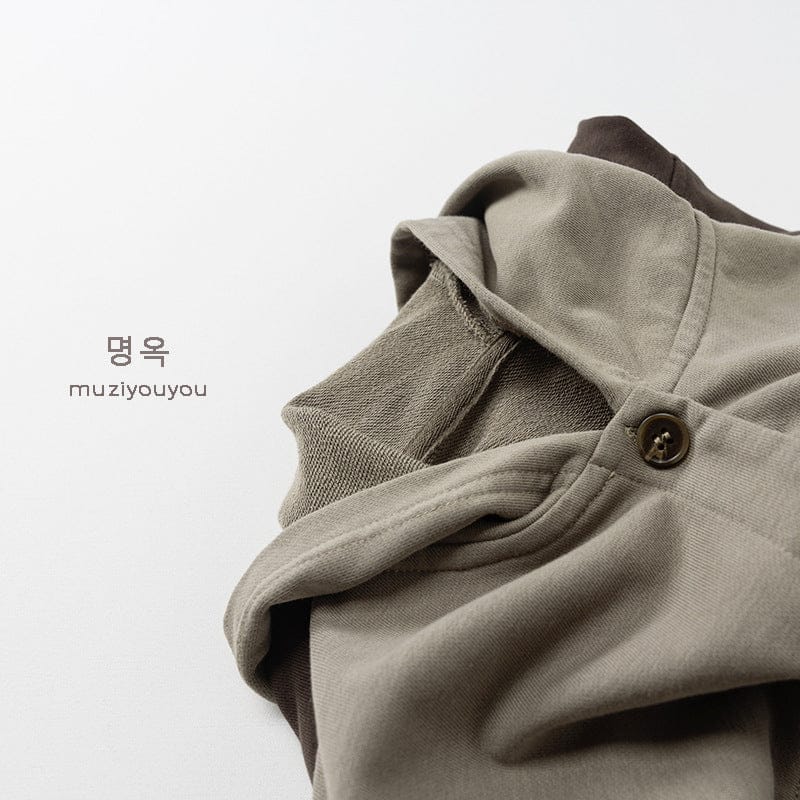 カーディガン・パーカー フロントボタンフーディスウェットジャケット【mh0010871】