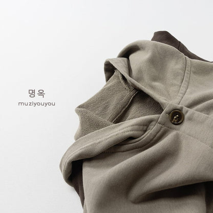 カーディガン・パーカー フロントボタンフーディスウェットジャケット【mh0010871】