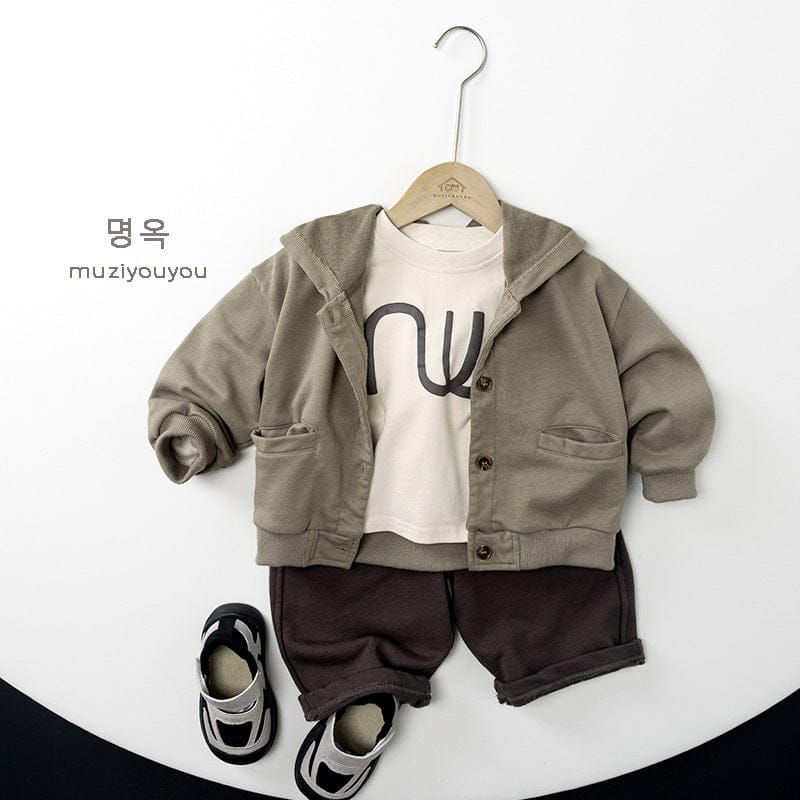 カーディガン・パーカー フロントボタンフーディスウェットジャケット【mh0010871】