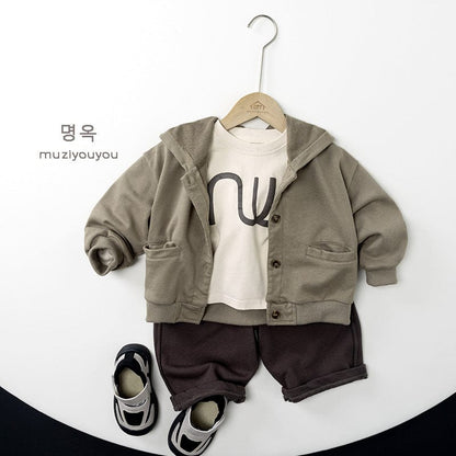 カーディガン・パーカー フロントボタンフーディスウェットジャケット【mh0010871】