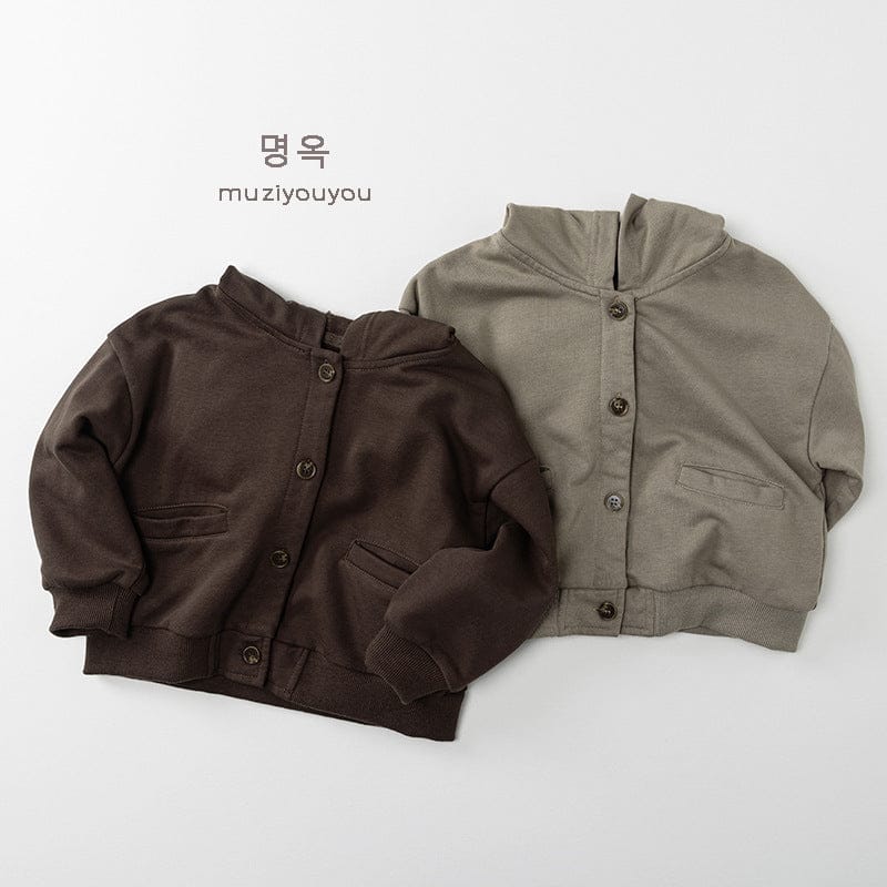 カーディガン・パーカー フロントボタンフーディスウェットジャケット【mh0010871】