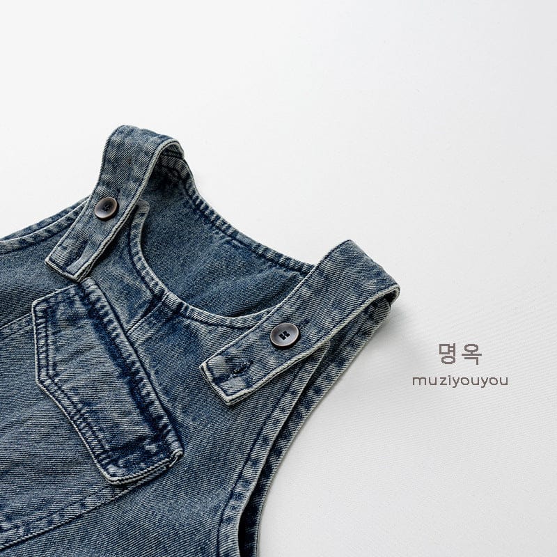 オーバーオール アシメポケットデニムサスペンダーオーバーオール【mh0010873】