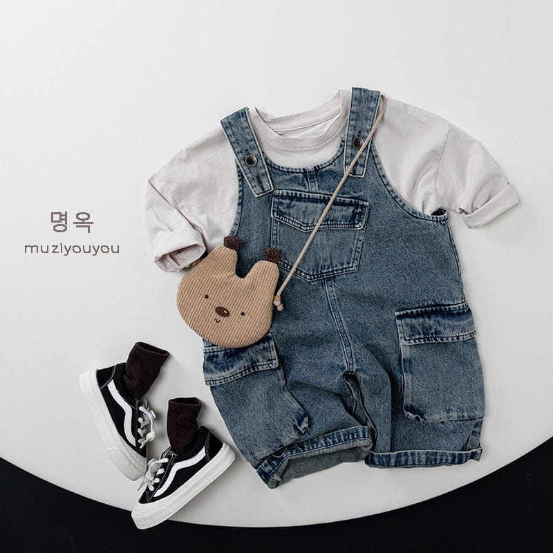 オーバーオール アシメポケットデニムサスペンダーオーバーオール【mh0010873】