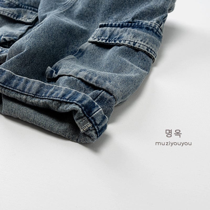 オーバーオール アシメポケットデニムサスペンダーオーバーオール【mh0010873】