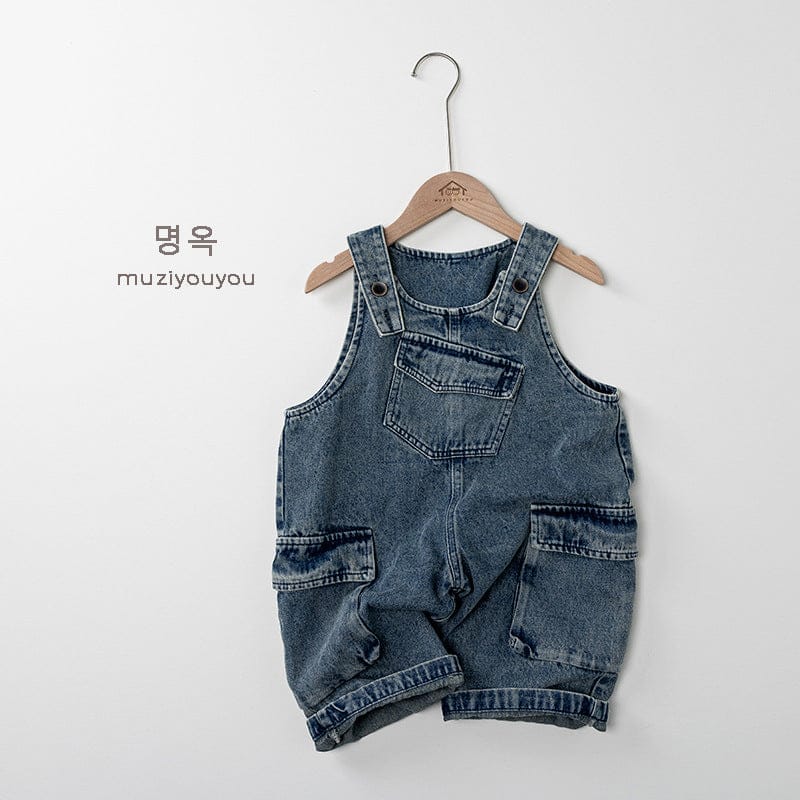 オーバーオール アシメポケットデニムサスペンダーオーバーオール【mh0010873】