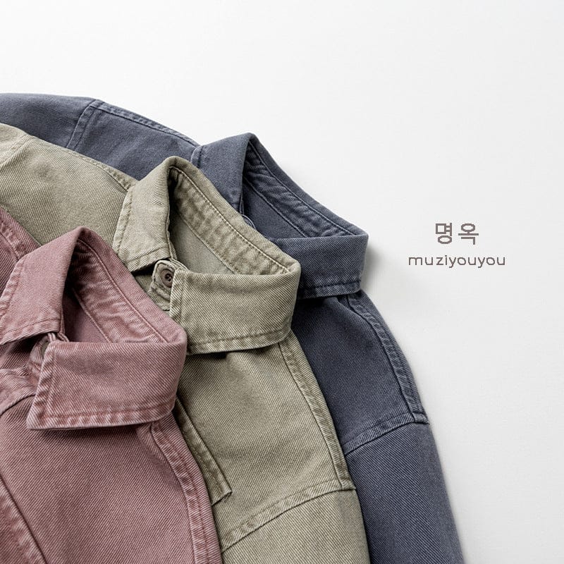 長袖シャツ・ブラウス くすみカラーコーデュロイ長袖シャツ【mh0010874】