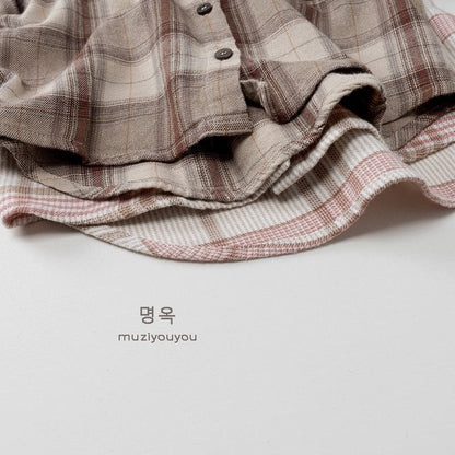 長袖シャツ・ブラウス レトロチェックルーズ長袖シャツ【mh0010877】