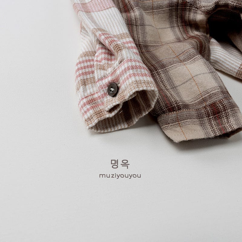 長袖シャツ・ブラウス レトロチェックルーズ長袖シャツ【mh0010877】