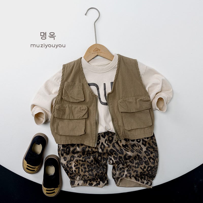 ロングパンツ・スウェットパンツ レオパードコットンイージーパンツ【mh0010880】