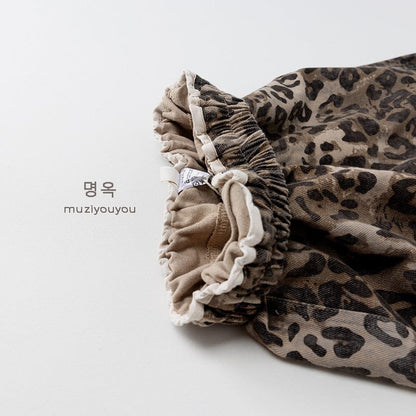 ロングパンツ・スウェットパンツ レオパードコットンイージーパンツ【mh0010880】