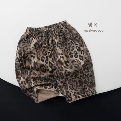 ロングパンツ・スウェットパンツ レオパードコットンイージーパンツ【mh0010880】