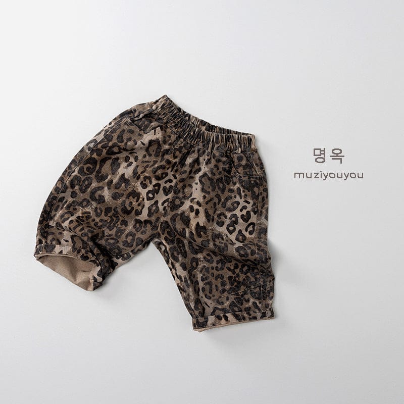 ロングパンツ・スウェットパンツ レオパードコットンイージーパンツ【mh0010880】