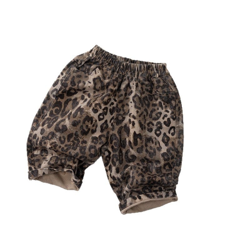 ロングパンツ・スウェットパンツ レオパードコットンイージーパンツ【mh0010880】