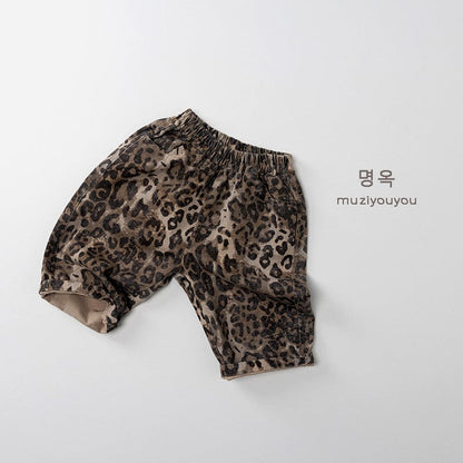 ロングパンツ・スウェットパンツ レオパードコットンイージーパンツ【mh0010880】