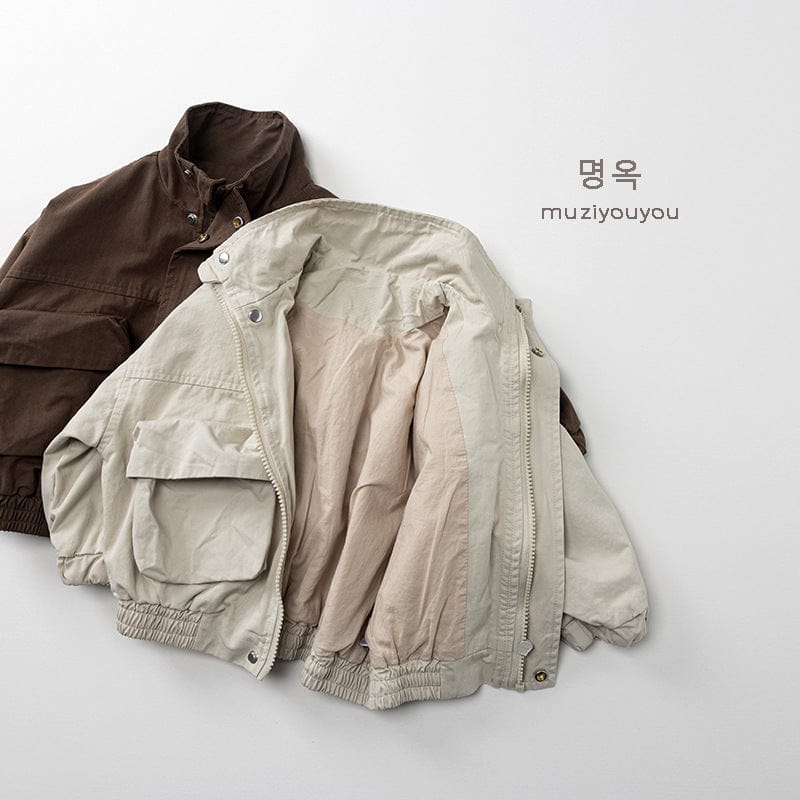 ショートコート・ジャケット・ジャンパー ビッグポケットシンプルブルゾンジャケット【mh0010882】