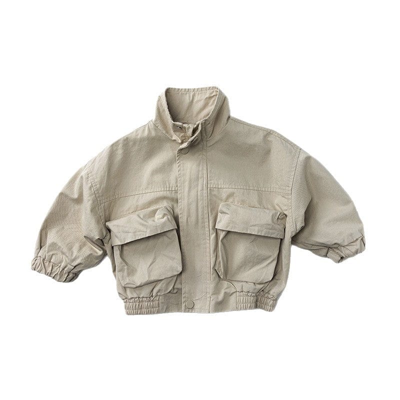 ショートコート・ジャケット・ジャンパー ビッグポケットシンプルブルゾンジャケット【mh0010882】