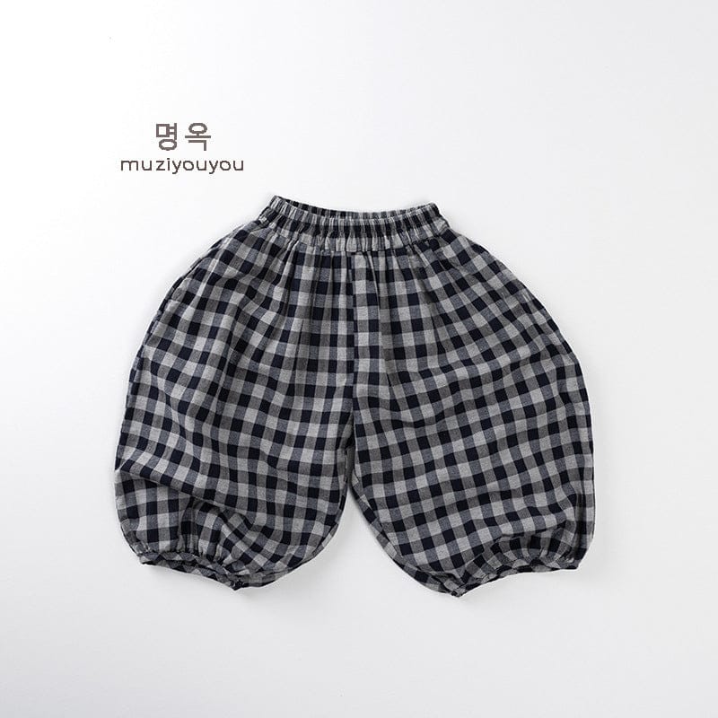 ロングパンツ・スウェットパンツ Navy / 80cm チェッククロップドバルーンイージーパンツ【mh0009799】