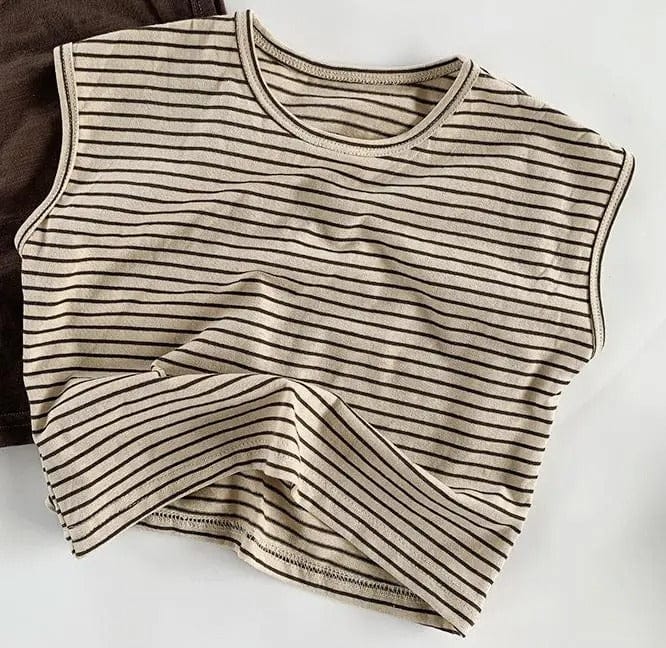 タンクトップ・キャミソール・ノースリーブトップス Stripe / 12M/80cm キッズ ノースリーブ Tシャツ タンクトップ ボーダー 無地【mh0000801】