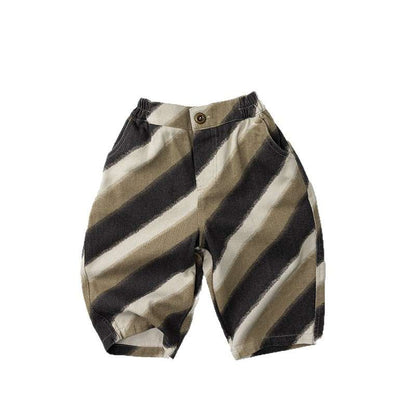 ロングパンツ・スウェットパンツ Striped Loose Cotton Slacks ストライプ柄 ルーズパンツ【mh0012012】