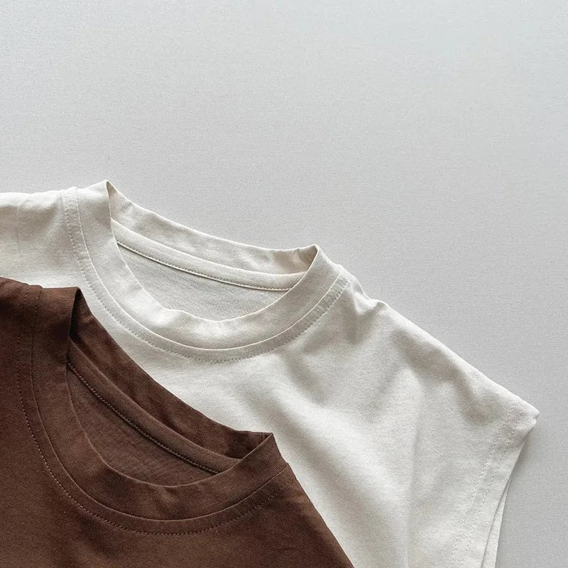 タンクトップ・キャミソール・ノースリーブトップス キッズトップス ノースリーブTシャツ タンクトップ アイスクリームプリント 2カラー【mh0004847】