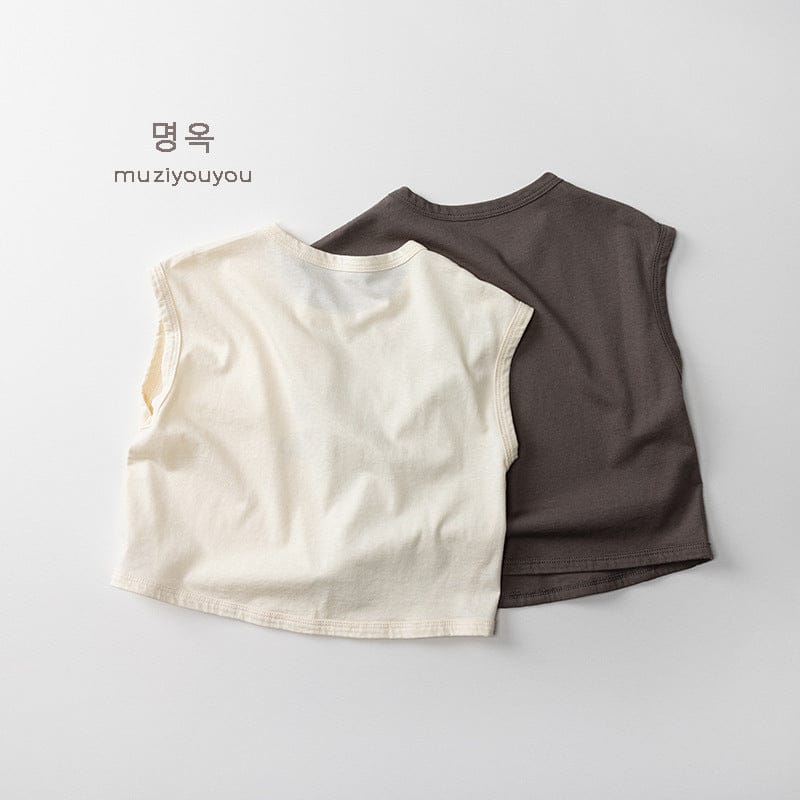 タンクトップ・キャミソール・ノースリーブトップス プリントノースリーブTシャツ【mh0010464】