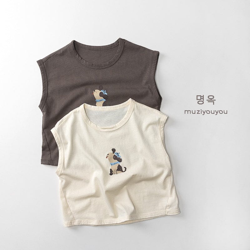 タンクトップ・キャミソール・ノースリーブトップス プリントノースリーブTシャツ【mh0010464】