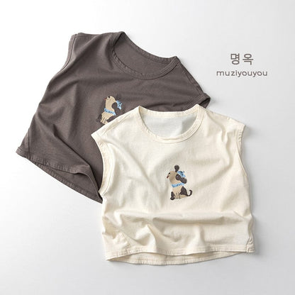 タンクトップ・キャミソール・ノースリーブトップス プリントノースリーブTシャツ【mh0010464】