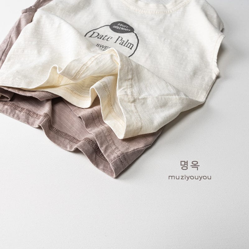 タンクトップ・キャミソール・ノースリーブトップス ロゴプリントノースリーブTシャツ【mh0010472】