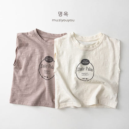 タンクトップ・キャミソール・ノースリーブトップス ロゴプリントノースリーブTシャツ【mh0010472】