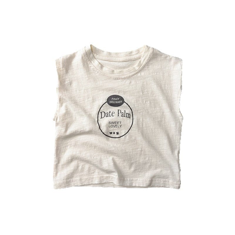 タンクトップ・キャミソール・ノースリーブトップス ロゴプリントノースリーブTシャツ【mh0010472】