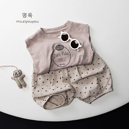 タンクトップ・キャミソール・ノースリーブトップス ロゴプリントノースリーブTシャツ【mh0010472】