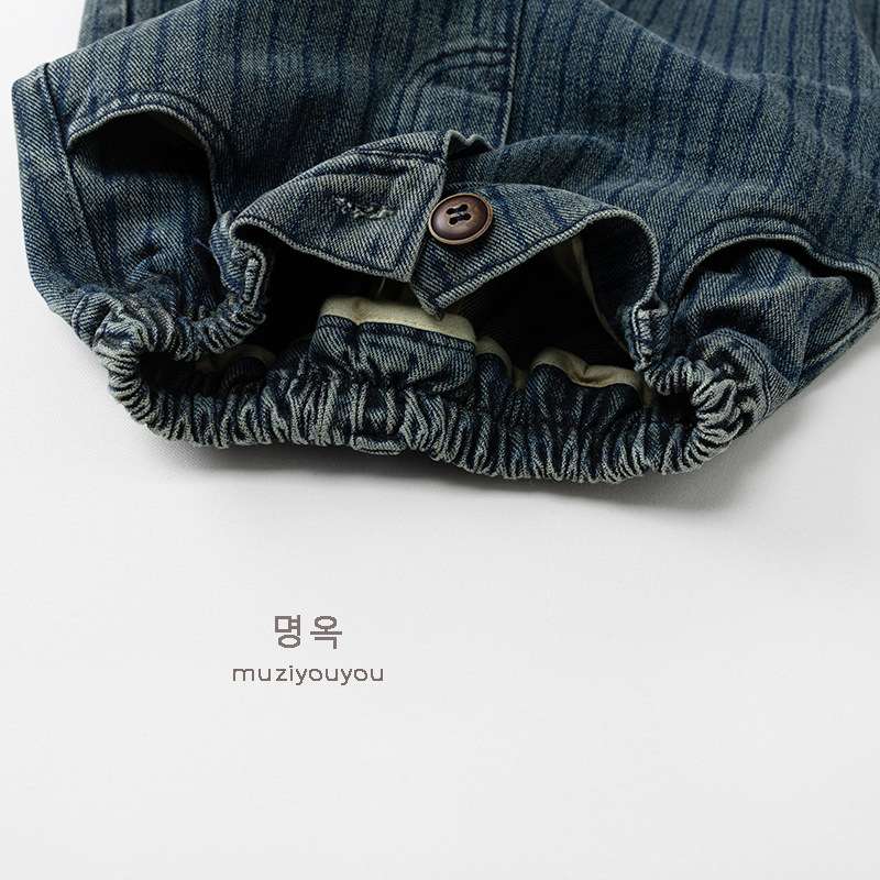 デニムパンツ Vertical Stripe Denim Slacks ストライプデニムパンツ【mh0012022】