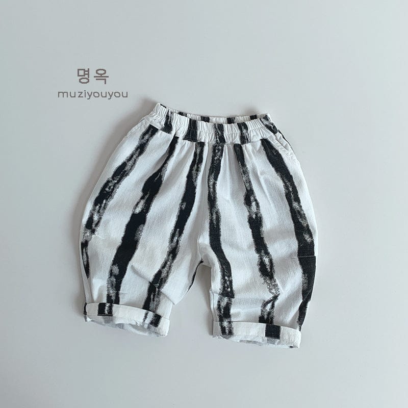 ロングパンツ・スウェットパンツ White / 80cm ストライプクロップドパンツ【mh0009583】